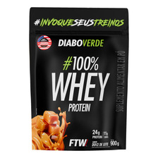 100% Whey Protein 900g Sabor Doce De Leite Diabo Verde - Ftw